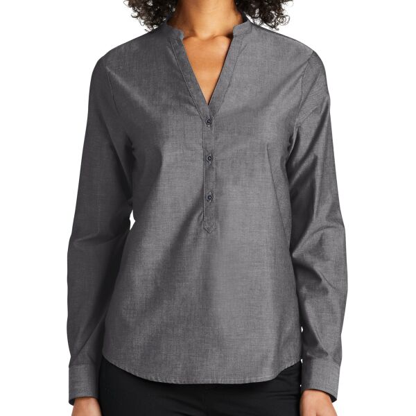 Women's Long Sleeve Chambray Easy Care Shirt Thumbnail